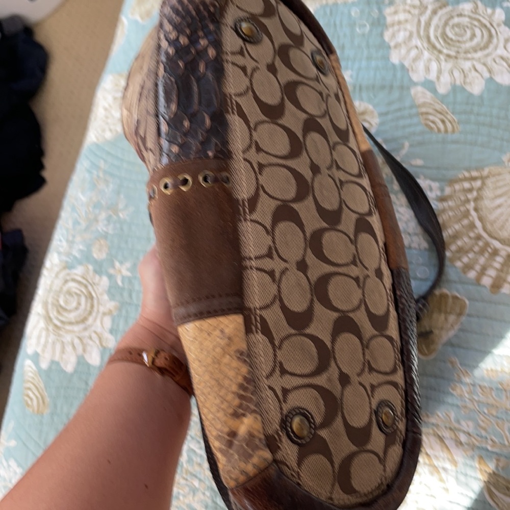 Coach Patchwork purse with leopard print details - image 3